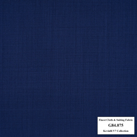G84.075 Kevinlli V7 - Vải Suit 80% Wool - Xanh tím